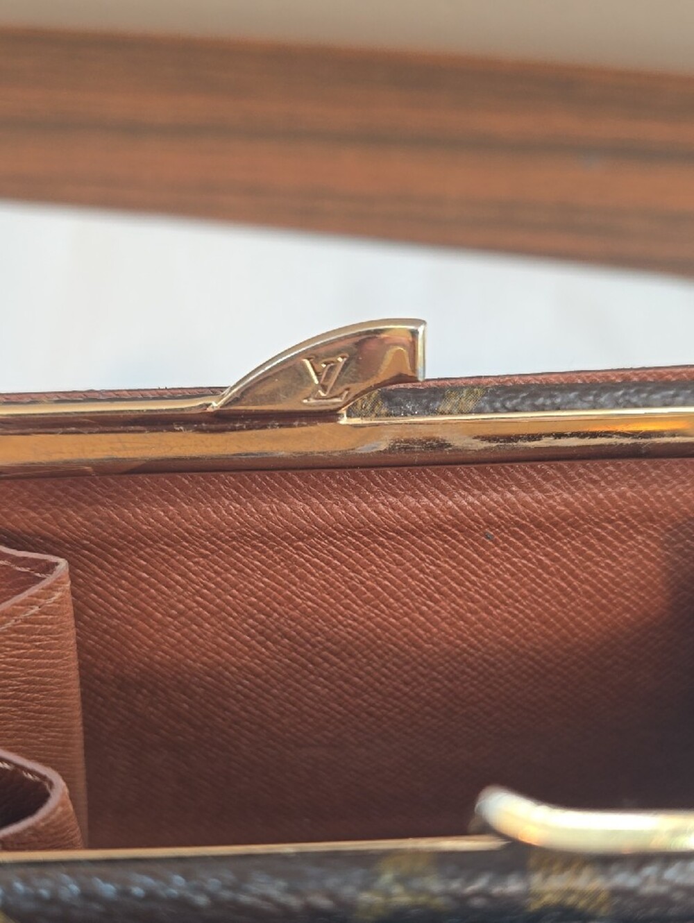 Louis Vuitton Monogram Compact Wallet in Brown and Gold - Picture 3 of 10